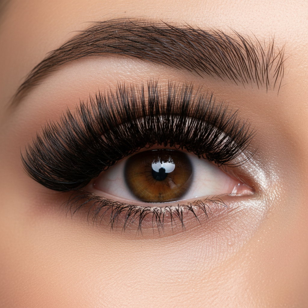 Mega volume eyelash extension example